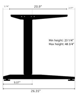 Jarvis Standing Desk Dimenions